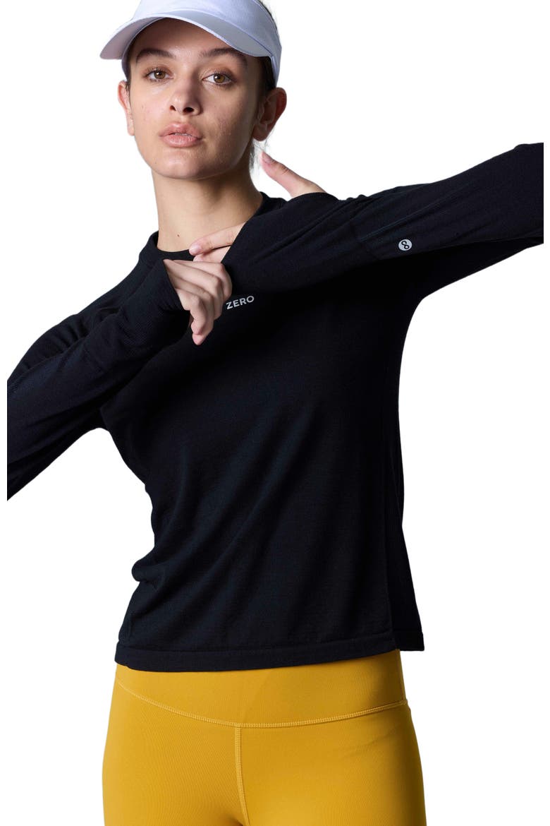 Tech Merino Classic Fit Long Sleeve Base Layer, Alternate, color, Black