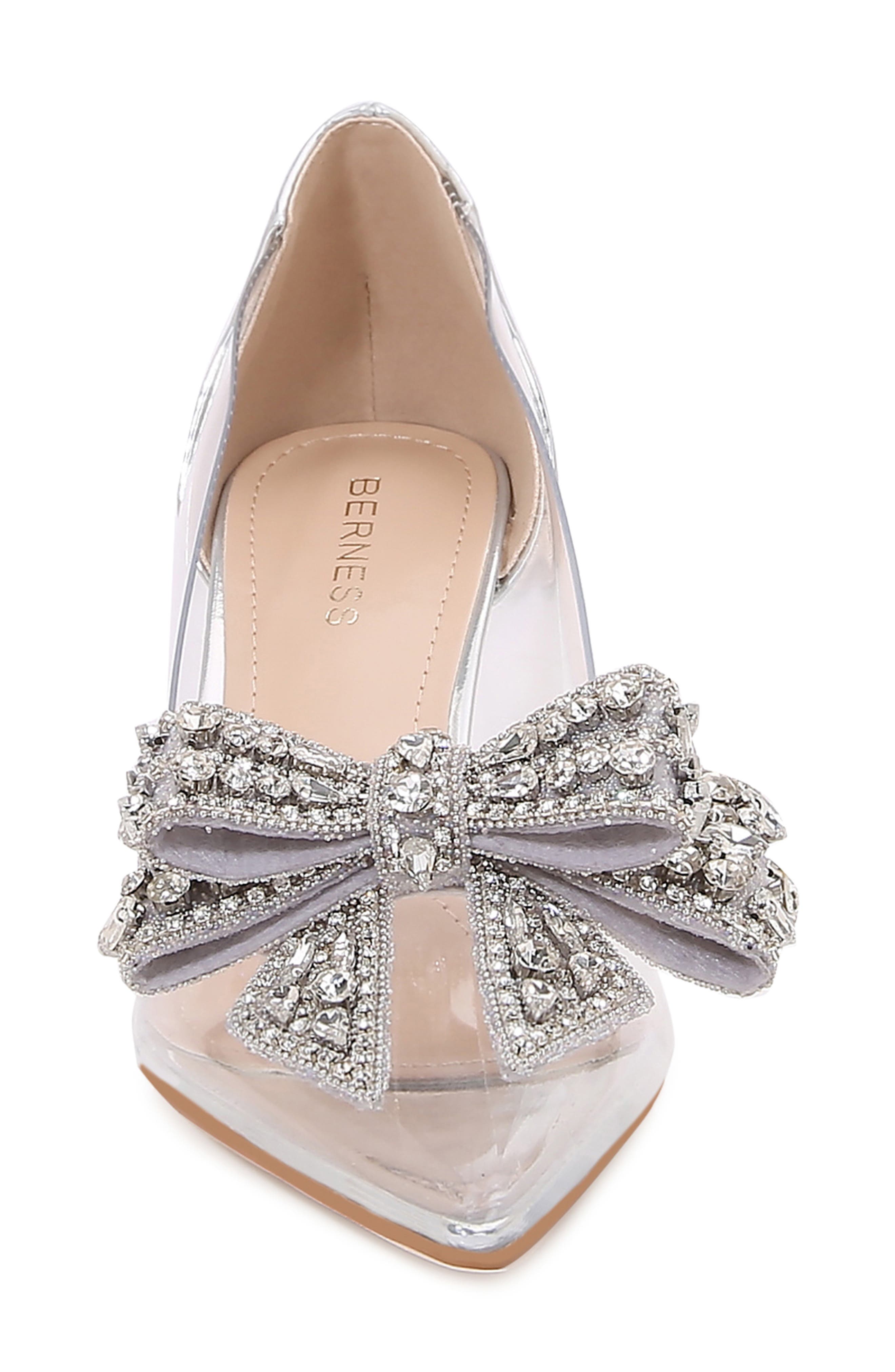 Nala Rhinestone Clear Pump, Alternate, color, SILVER