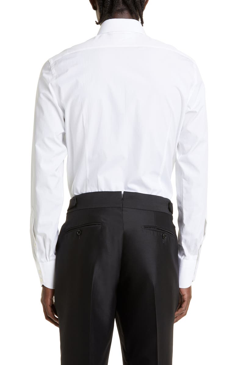 TOM FORD Slim Fit Poplin Button-Up Shirt, Alternate, color, Optical White