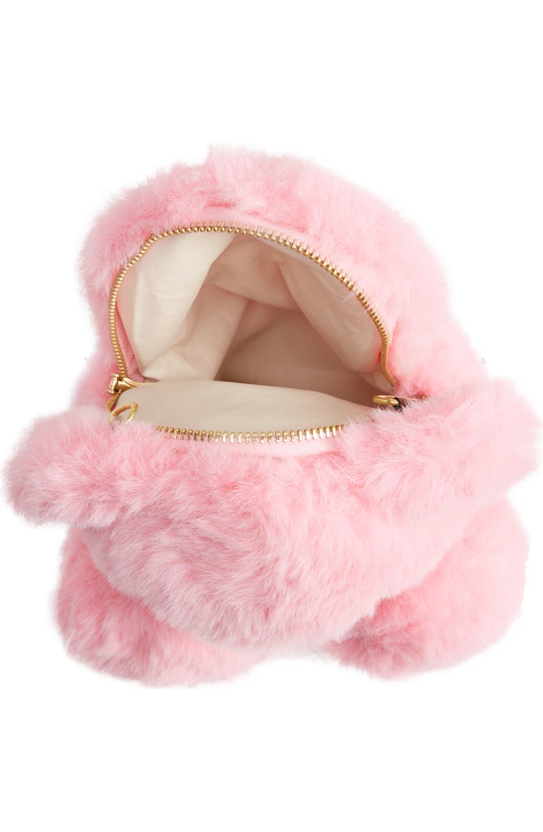 Lola + The Boys Bear Plush Faux Fur Crossbody Bag, Alternate, color,