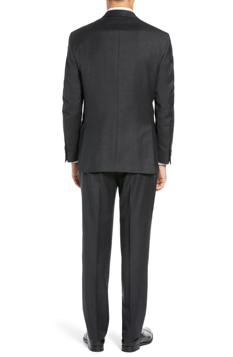 Peter Millar Charcoal Grey Wool Suit, Alternate, color, Charcoal
