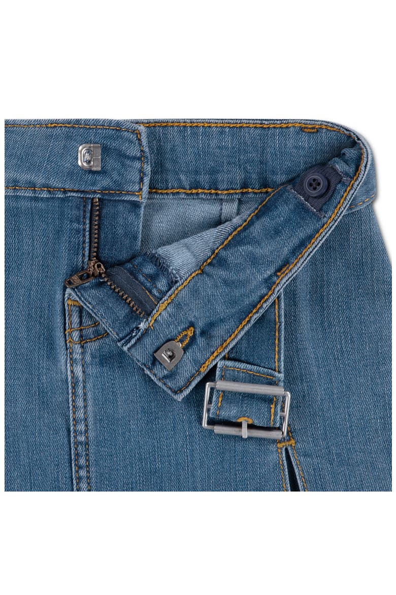Kids' Pleated Belted Denim Skort, Alternate, color, MJ0-LUNCH BREAK