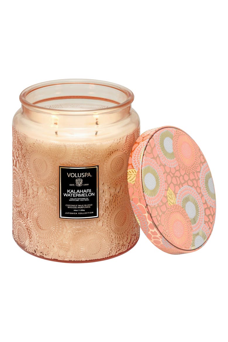 Kalahari Watermelon Luxe Jar Candle, Alternate, color, KALAHARI WATERMELON