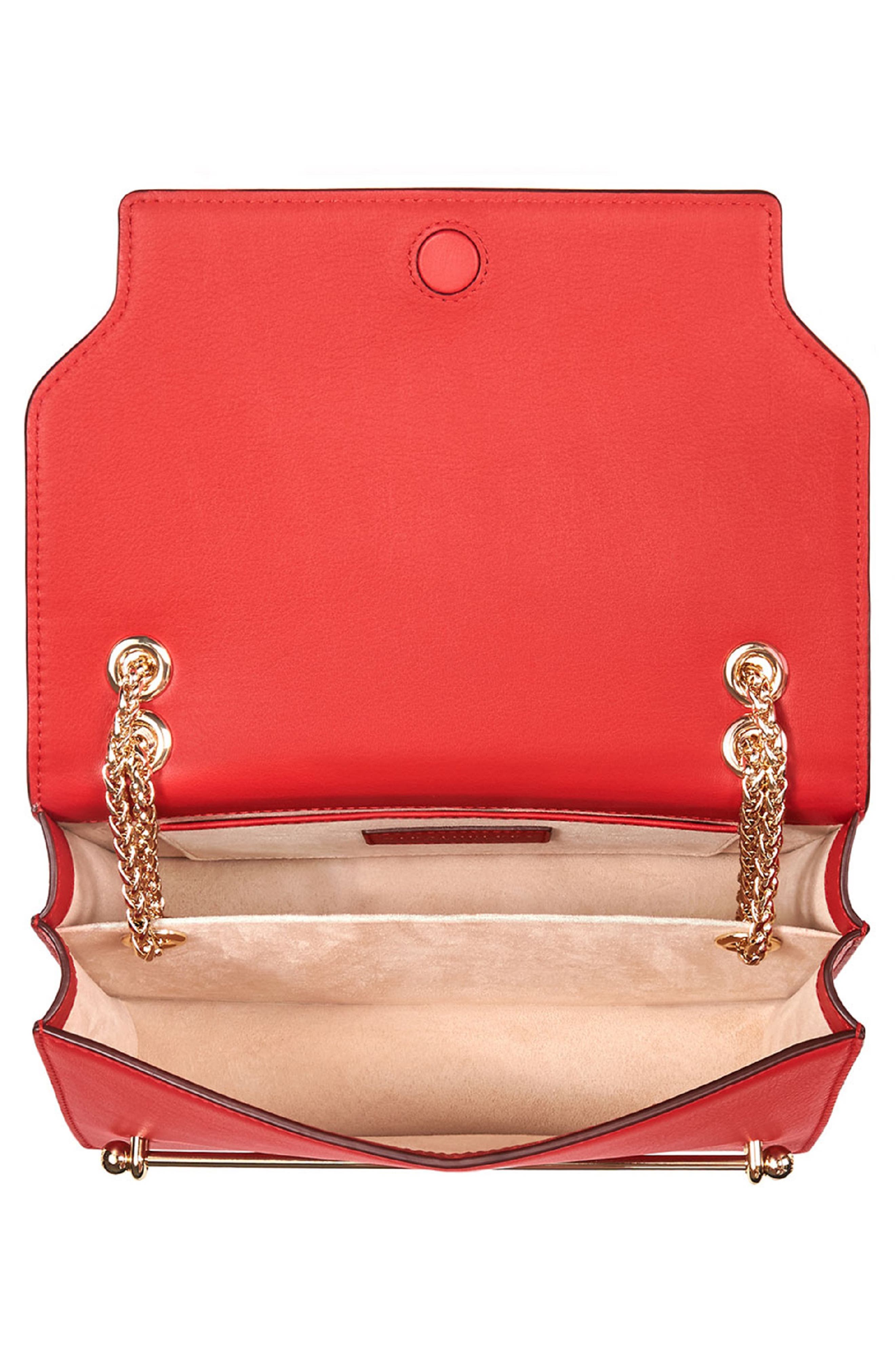 East/West Leather Crossbody Bag, Alternate, color, RUBY