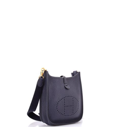 Pre-owned Hermes Hermes Evelyne Bag Gen Iii Clemence Tpm In Blue