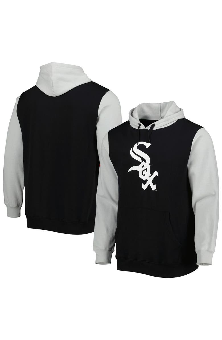 STITCHES Men's Stitches Black/Gray Chicago White Sox Team Pullover Hoodie, Main, color, 
