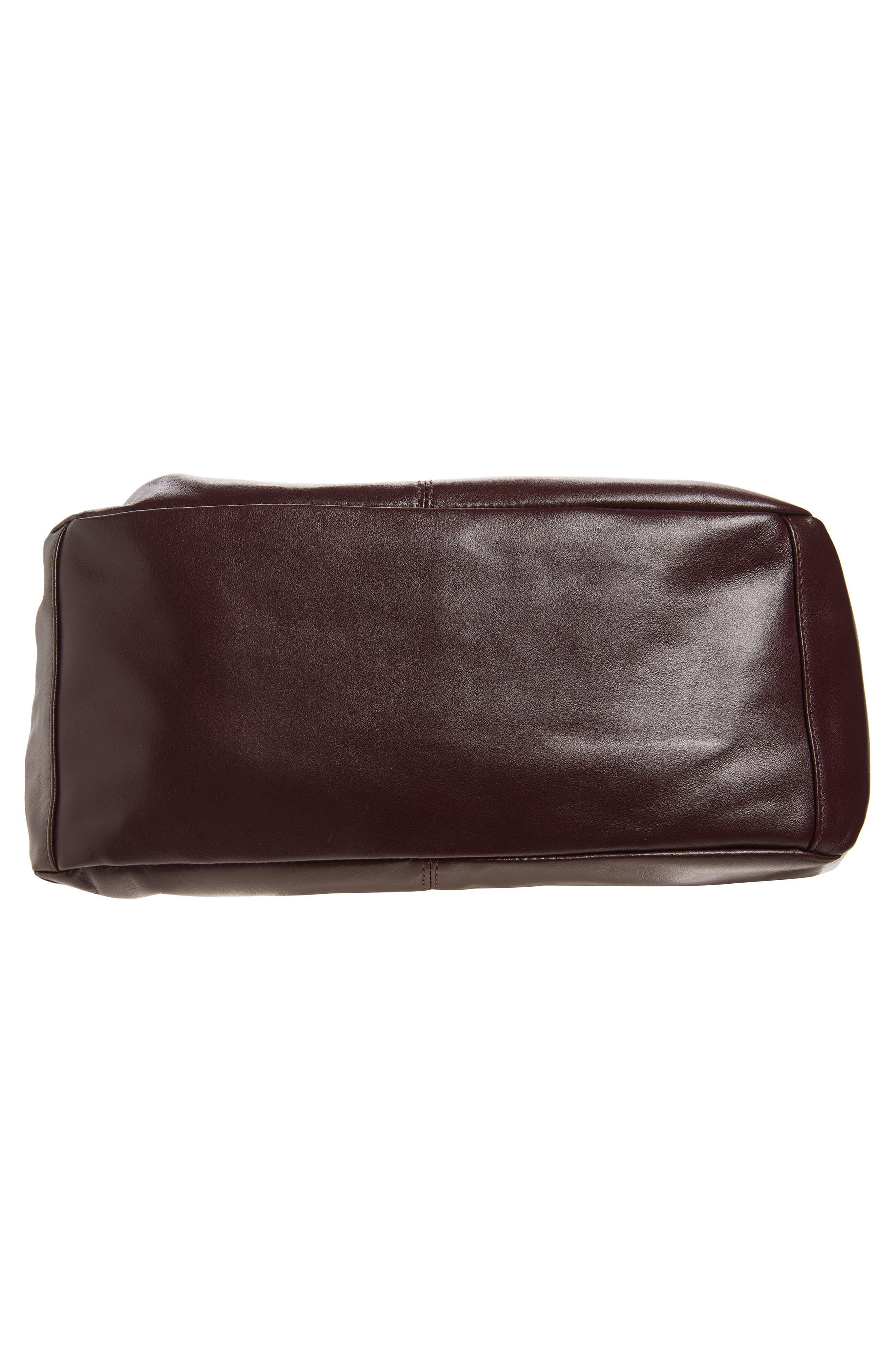 Mini Dry Leather Shoulder Bag, Alternate, color, WINE