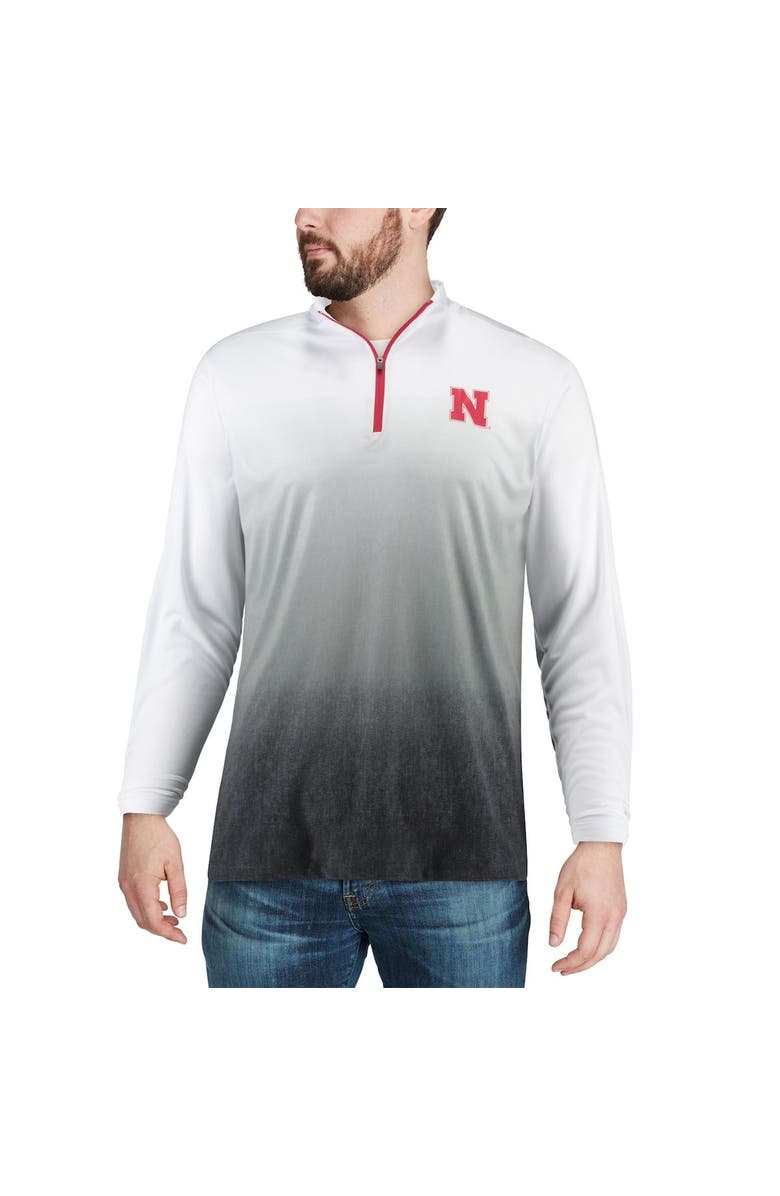 COLOSSEUM Men's Colosseum Gray Nebraska Huskers Magic Team Logo Quarter-Zip Jacket, Alternate, color, Gray