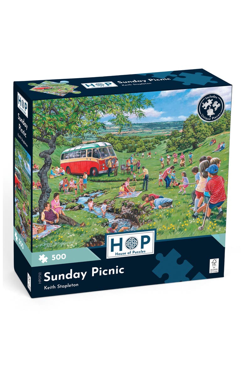 Sunday Picnic 500-Piece Jigsaw Puzzle, Main, color, NONE