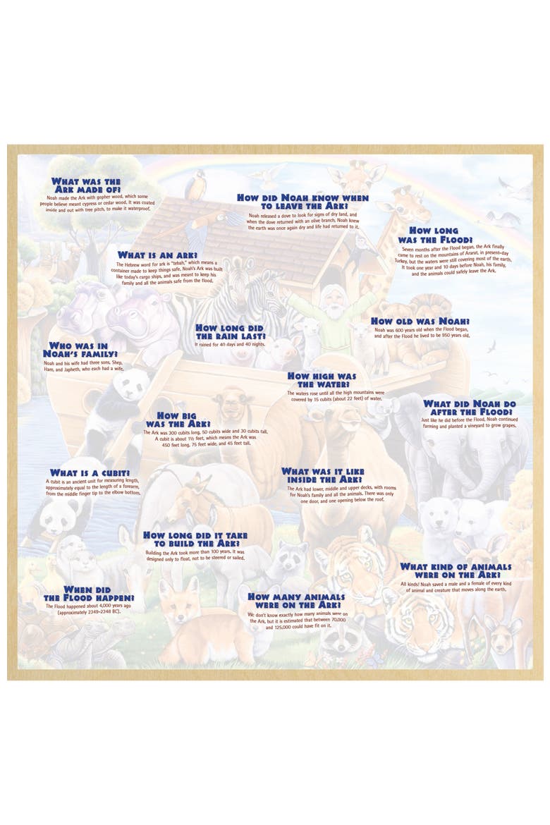 Noah's Ark 48 Piece Wood Jigsaw Puzzle, Alternate, color, Multicolor