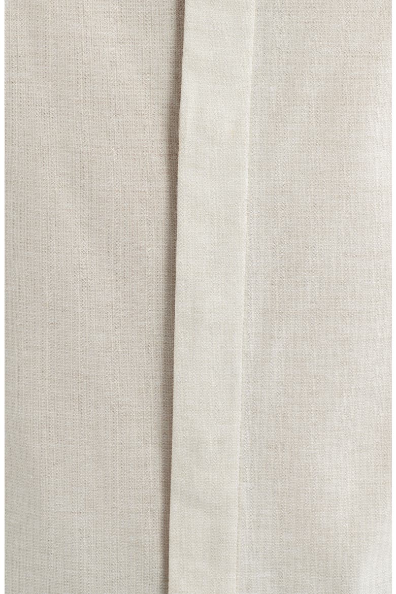 Textured Stripe Short Sleeve Knit Cotton Button-Up Shirt, Alternate, color, TAN