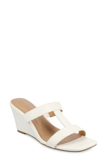 JOURNEE COLLECTION JOURNEE COLLECTION CLODIE T-STRAP WEDGE SANDAL 