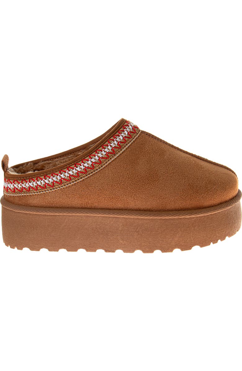 JOSMO Avalanche Faux Fur Lined Platfrom Clog Slipper, Alternate, color, Chestnut