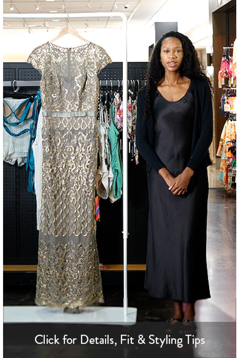 Sequin Illusion Lace Gown video