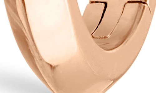 Maria Tash Faceted Metal Vertex Single Hoop Earring In Rose Gold
