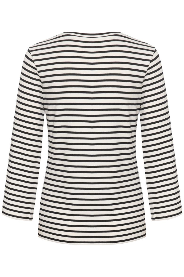 Liddy Jersey Blouse, Alternate, color, Chalk/black stripe
