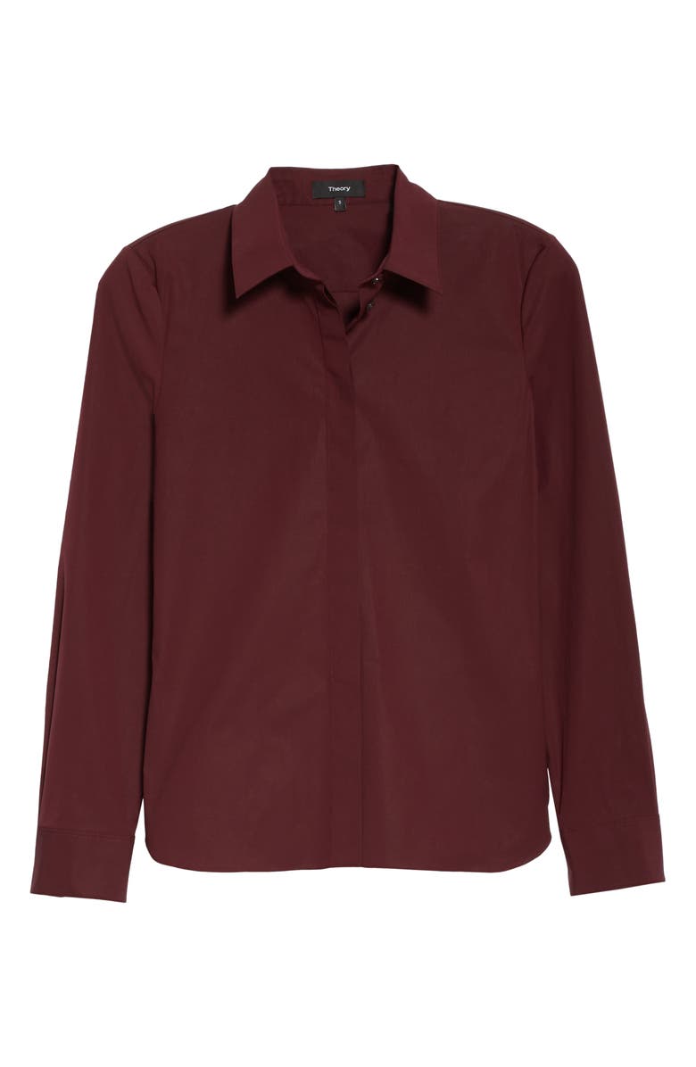 Theory Classic Fitted Stretch Cotton Shirt, Alternate, color,