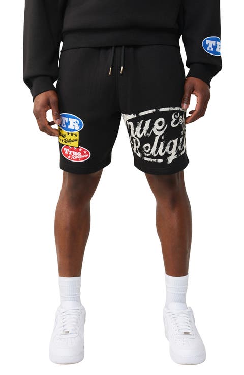 Logo Patch Cotton Blend Sweat Shorts