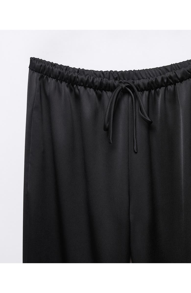 MANGO Satin Drawstring Pants, Alternate, color,