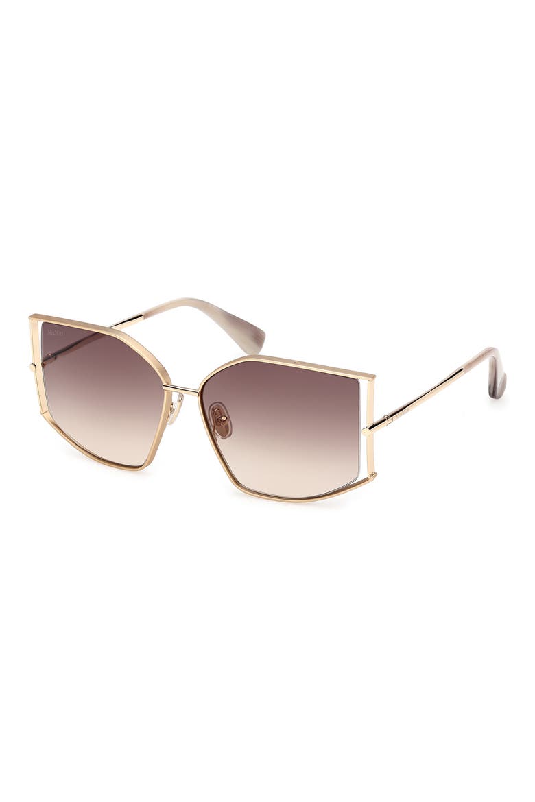 Menton 59mm Cat Eye Sunglasses, Alternate, color, PALE GOLD/ FEATHER GREY/ BROWN