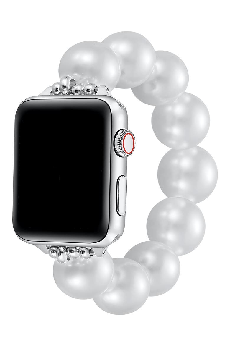 Violet Pearl Apple Watch® Bracelet Watchband, Alternate, color, WHITE