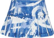 Paolina Russo Tie Dye Pleated Denim Miniskirt