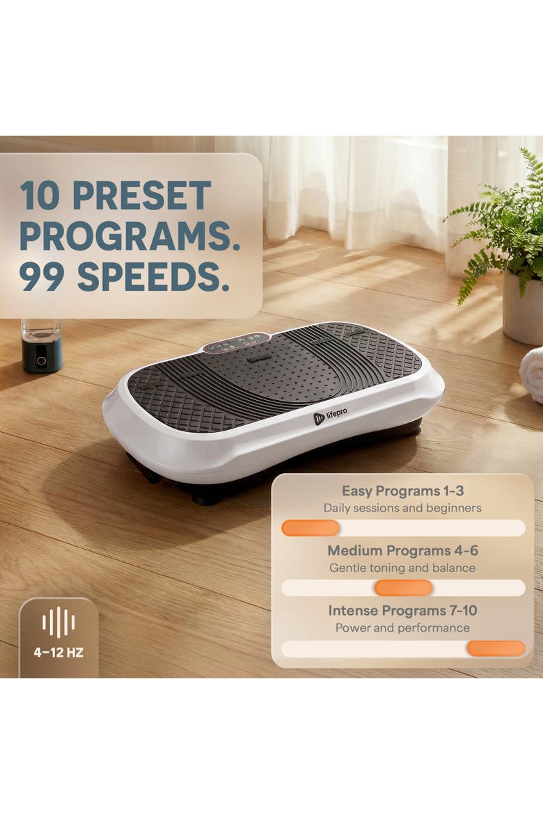 Waver Vibration Plate Exercise Machine Whole Body Vibrating Platform, Alternate, color, White