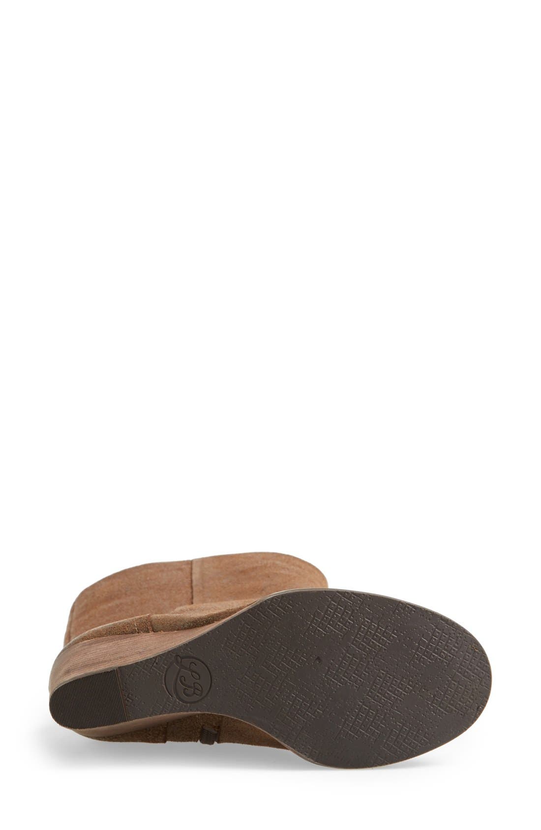 'Yacie' Leather Wedge Boot, Alternate, color, DARK EARTH
