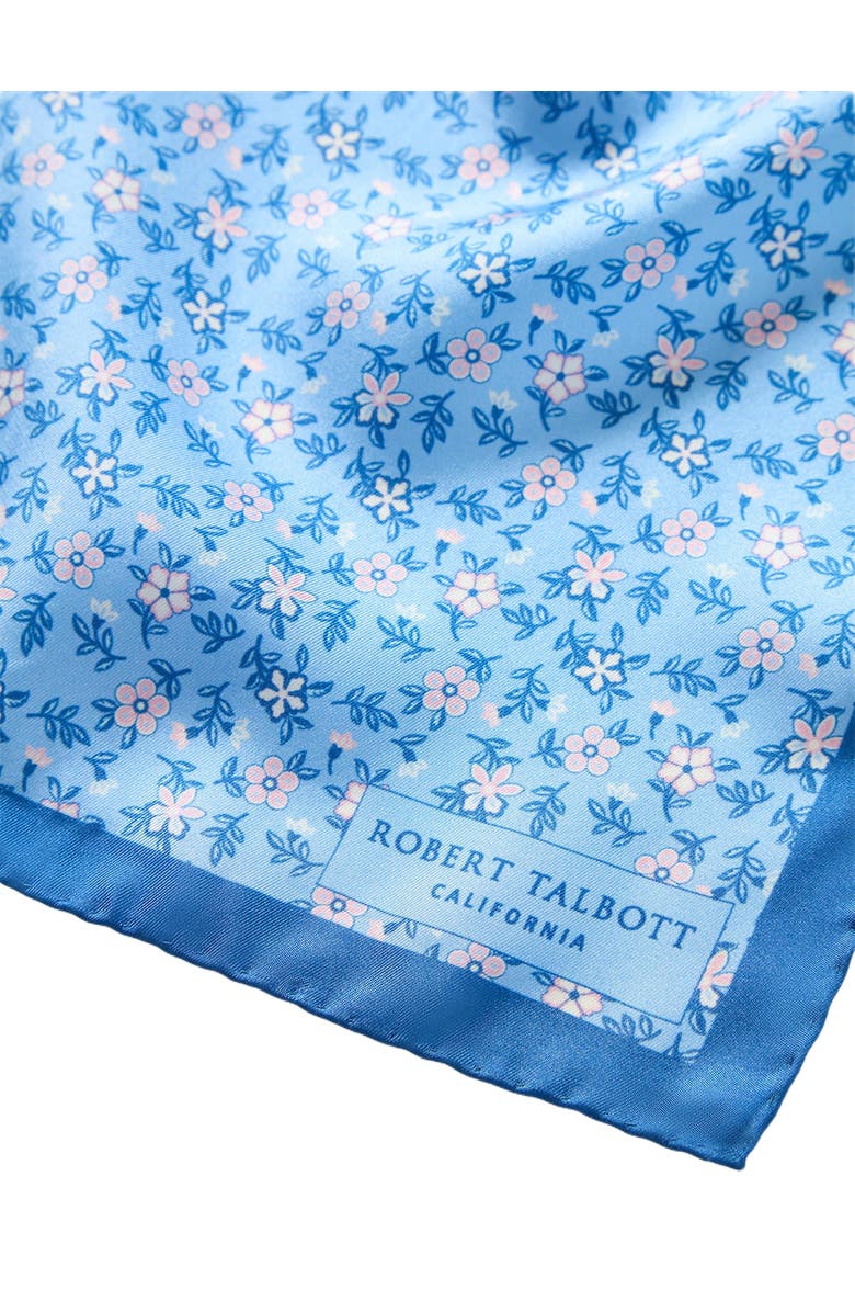 Robert Talbott York Flower Multi Pocket Square, Alternate, color, Light Blue
