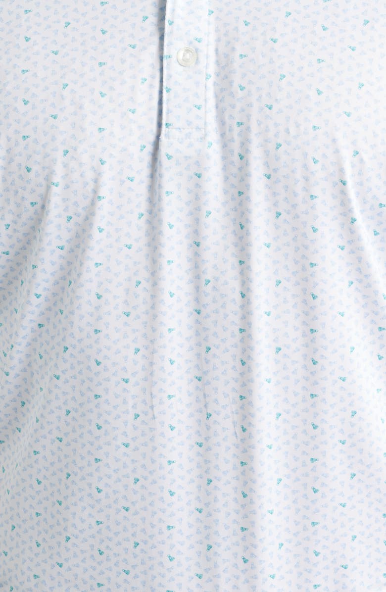 johnnie-O Backcourt Shuttlecock Print Featherweight Performance Polo, Alternate, color,