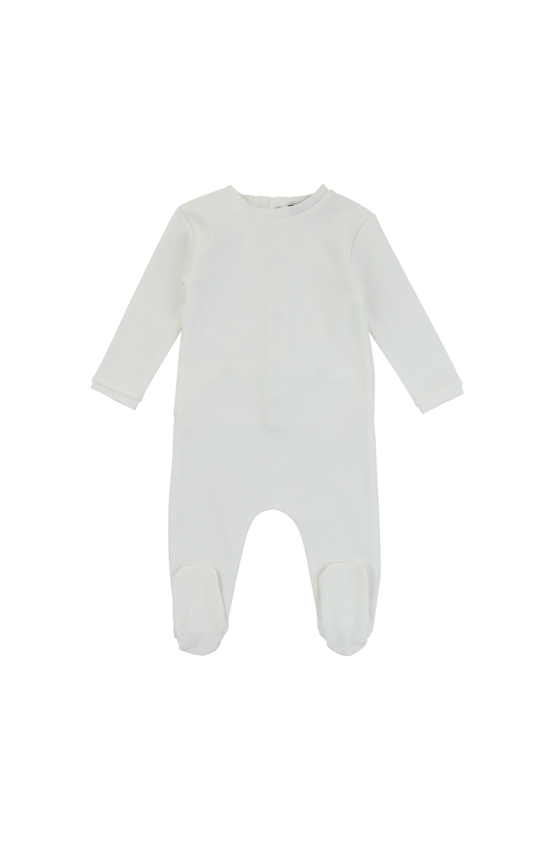 NoggiWear Raw Edge Trim Footie, Main, color, Ivory