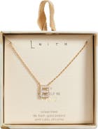 Leith Cubic Zirconia Initial Pendant Necklace