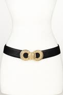 Raina Belts Bow Textured Buckle Leather Belt