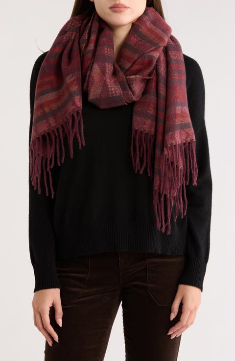 Feathersoft Geometric Jacquard Wrap Scarf
