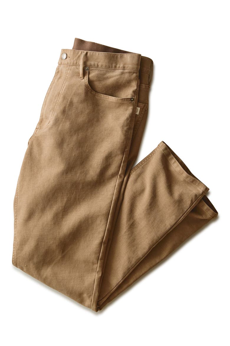 5-Pocket Flex Terry Slim Fit Pants, Main, color, DAISY BROWN