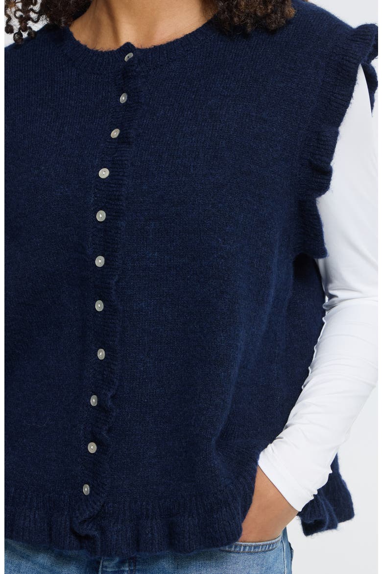 Ihprovoke Ruffled Sweater Vest, Alternate, color, TOTAL ECLIPSE