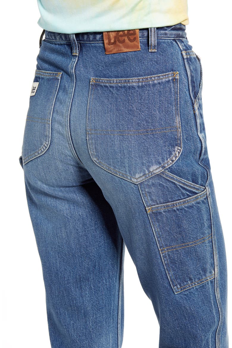High Waist Crop Carpenter Jeans, Alternate, color, RIDE OR DIE