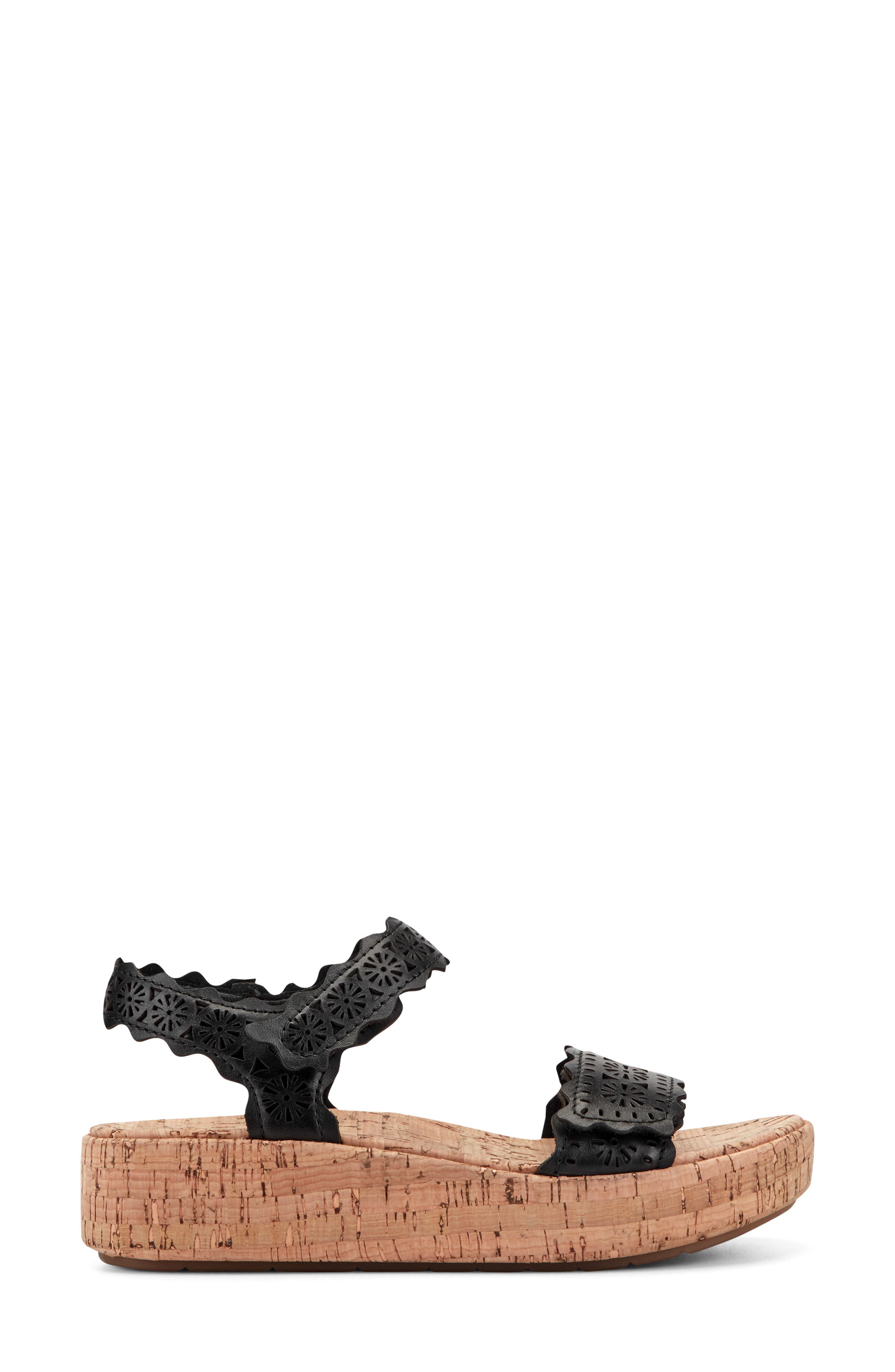 Earth<sup>®</sup> Slata Ankle Strap Platform Sandal, Alternate, color, Black