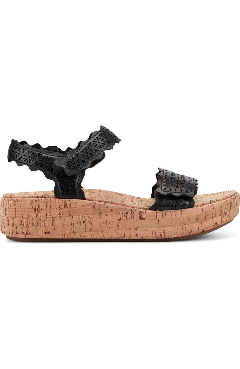 Earth<sup>®</sup> Slata Ankle Strap Platform Sandal, Alternate, color, Black