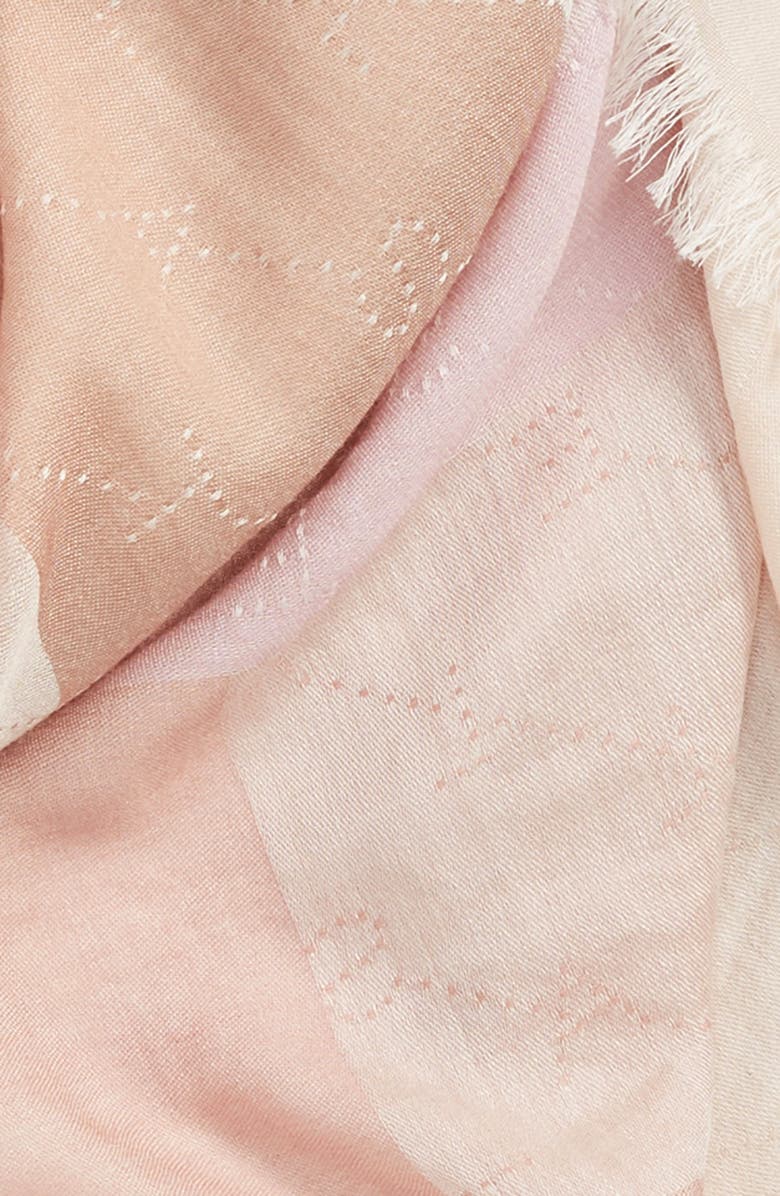 Stella McCartney Monogram Ombré Stripe Scarf, Alternate, color,