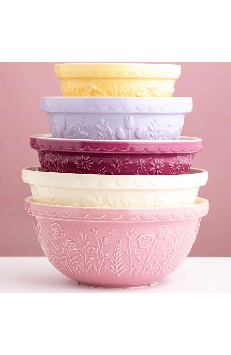 MASON CASH In The Meadow Rose Size 12 Mixing Bowl, 4.25 Quart, Pink, Alternate, color,