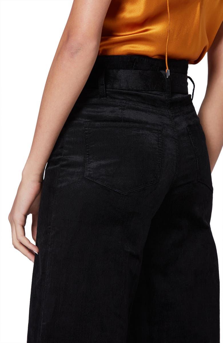 PAIGE Sutton Paperbag Crop Wide Leg Corduroy Pants, Alternate, color, 