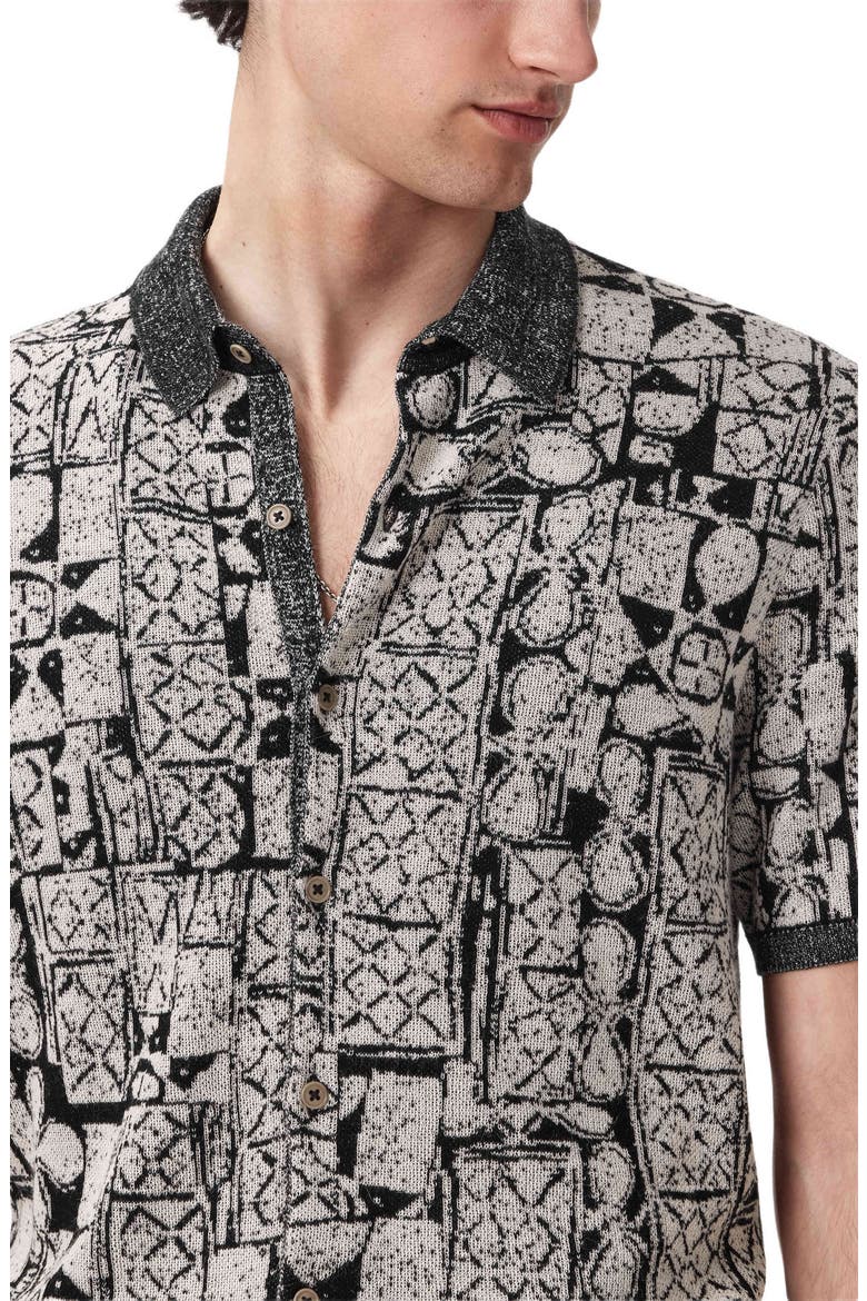 Ferrin Short Sleeve Cardigan, Alternate, color, BLACK/ WHITE