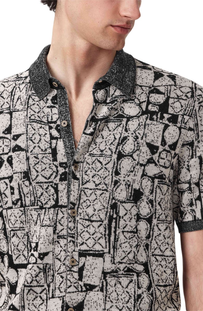 John Varvatos Ferrin Short Sleeve Cardigan, Alternate, color, 
