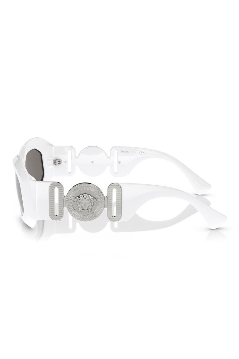 53mm Irregular Sunglasses, Alternate, color, SILVER MIRROR