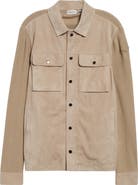 Moncler Leather & Cotton Knit Overshirt