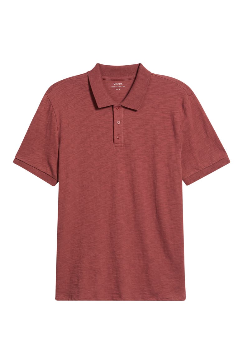 Cotton Slub Jersey Polo, Alternate, color, RED ROCK