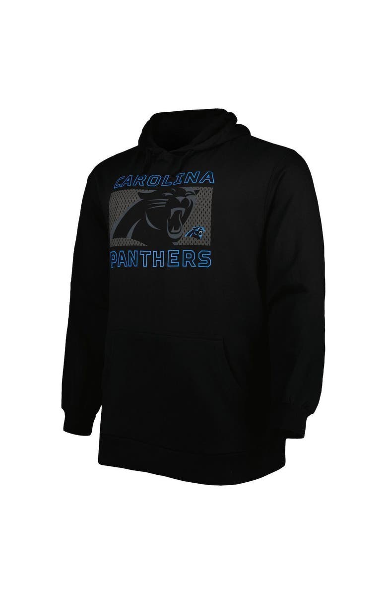 FANATICS Men's Fanatics Branded Black Carolina Panthers Big & Tall Pop of Color Pullover Hoodie, Alternate, color, 