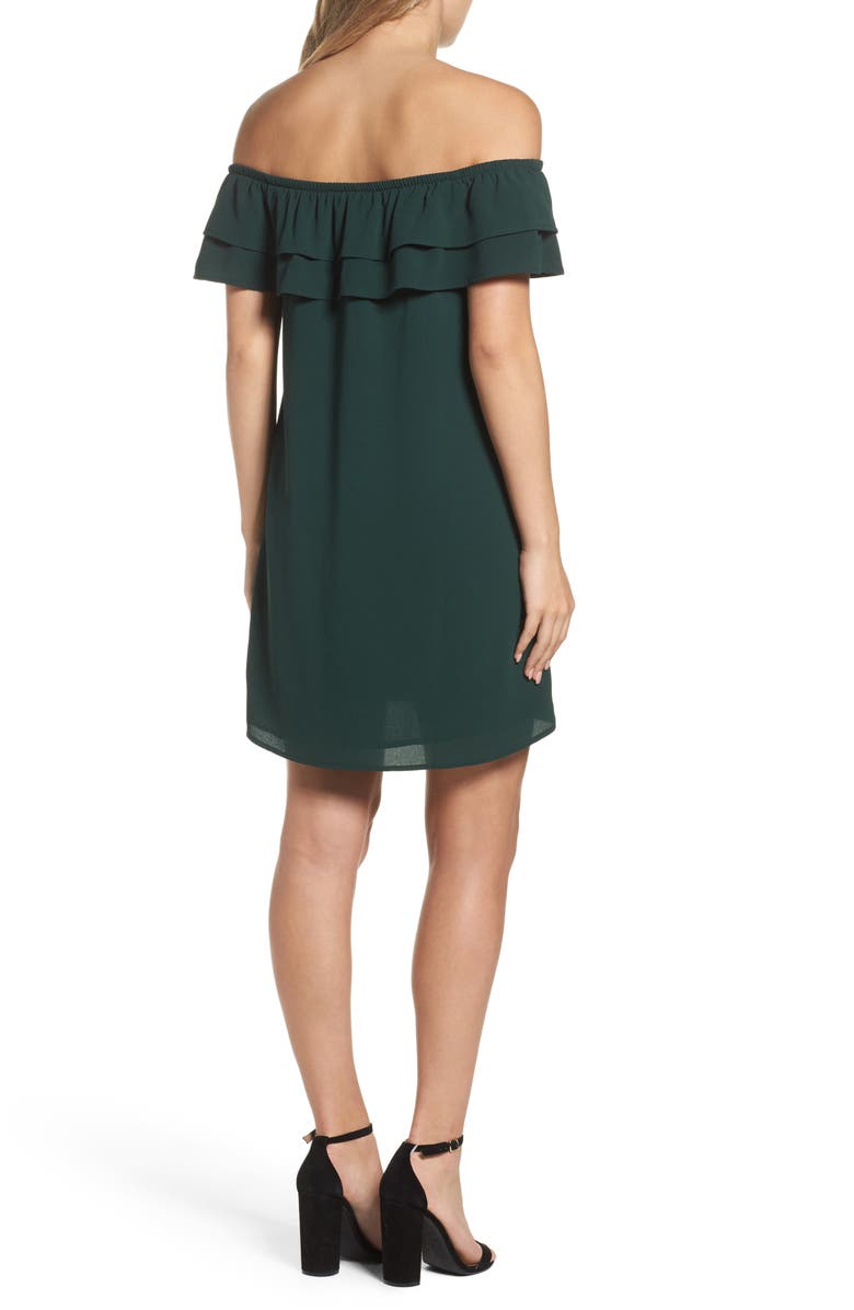 Mary & Mabel Off the Shoulder Ruffle Dress, Alternate, color, 