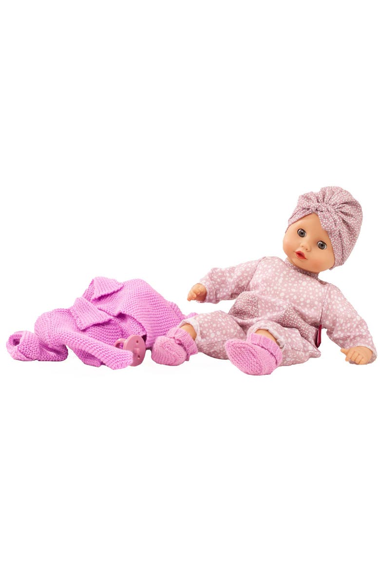 Gotz Muffin Soft Mood Bald Baby Doll with Blue Sleeping Eyes, Ages 18+ Months, Alternate, color, Pink